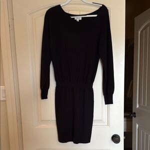 Elegant Black Long-Sleeve Dress